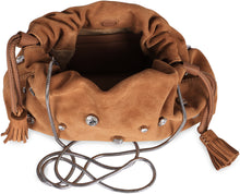 Load image into Gallery viewer, Embellished shoulder bag in suede leather
