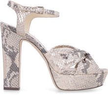 Load image into Gallery viewer, Heloise snakeskin print leather sandals
