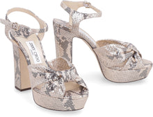 Load image into Gallery viewer, Heloise snakeskin print leather sandals
