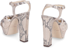 Load image into Gallery viewer, Heloise snakeskin print leather sandals
