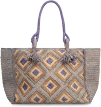 Load image into Gallery viewer, Holy L raffia tote bag
