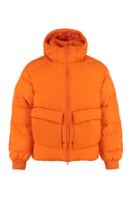 Load image into Gallery viewer, Hooded full-zip down jacket
