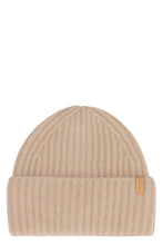 Load image into Gallery viewer, Ribbed knit wool beanie hat
