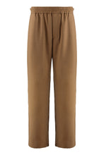 Load image into Gallery viewer, Elasticated wool twill trousers

