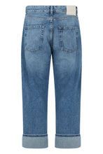 Load image into Gallery viewer, Straight jeans in cotton with cuff
