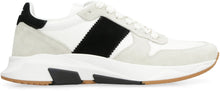 Load image into Gallery viewer, Leather and fabric low-top sneakers
