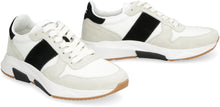 Load image into Gallery viewer, Leather and fabric low-top sneakers
