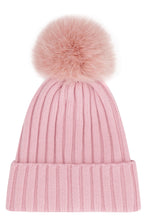 Load image into Gallery viewer, Ribbed pom-pom beanie
