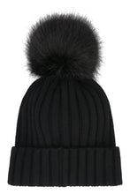 Load image into Gallery viewer, Ribbed pom-pom beanie
