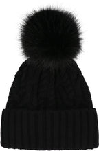 Load image into Gallery viewer, Ribbed pom-pom beanie
