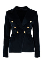 Load image into Gallery viewer, Double-breast velvet blazer
