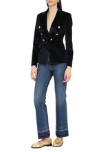 Load image into Gallery viewer, Double-breast velvet blazer
