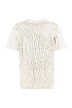Load image into Gallery viewer, Cotton T-shirt with crochet vest
