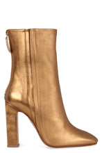 Load image into Gallery viewer, Metallic leather ankle boots
