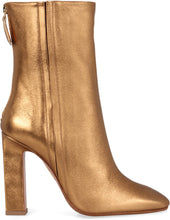 Load image into Gallery viewer, Metallic leather ankle boots
