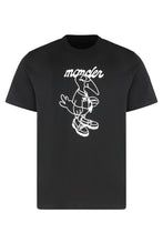 Load image into Gallery viewer, Black cotton t-shirt with print
