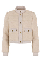 Load image into Gallery viewer, Blandy Short Down Jacket in Wool Blend Boucle
