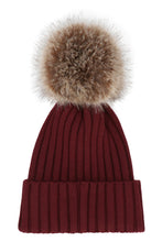 Load image into Gallery viewer, Ribbed pom-pom beanie
