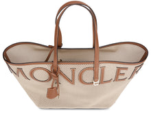 Load image into Gallery viewer, Tote bag with leather inserts
