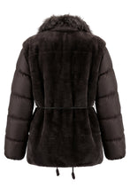 Load image into Gallery viewer, Padded jacket with inserts in synthetic fur
