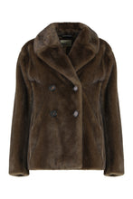 Load image into Gallery viewer, Double-breasted jacket in eco-fur
