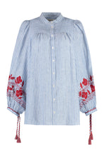 Load image into Gallery viewer, Legno embroidered linen blouse

