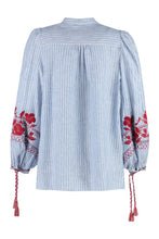 Load image into Gallery viewer, Legno embroidered linen blouse
