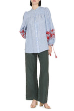 Load image into Gallery viewer, Legno embroidered linen blouse
