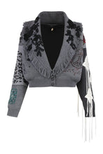 Load image into Gallery viewer, Cardigan-Bomber Midnight In Manhattan
