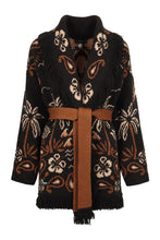 Load image into Gallery viewer, Cardigan Glimpse Of Eden in jacquard knit
