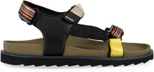 Load image into Gallery viewer, Leather and fabric sandals
