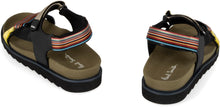 Load image into Gallery viewer, Leather and fabric sandals
