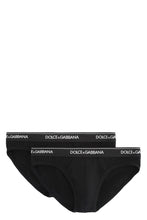 Load image into Gallery viewer, Set of two cotton briefs with logoed elastic band
