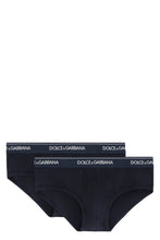 Load image into Gallery viewer, Set of two cotton briefs with logoed elastic band

