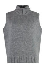 Load image into Gallery viewer, Wool blend knitted front vest

