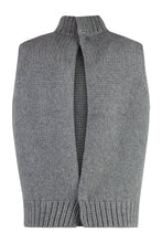 Load image into Gallery viewer, Wool blend knitted front vest
