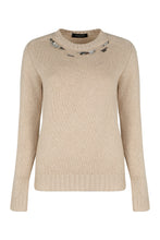 Load image into Gallery viewer, Sweater with round neck in wool blend
