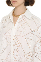 Load image into Gallery viewer, Broderie anglaise details cotton shirtdress
