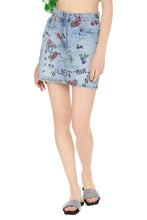 Load image into Gallery viewer, Printed denim skirt
