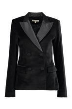 Load image into Gallery viewer, Double-breasted velvet blazer
