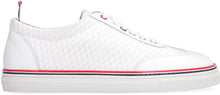 Load image into Gallery viewer, Leather and fabric low-top sneakers
