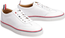 Load image into Gallery viewer, Leather and fabric low-top sneakers
