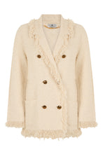 Load image into Gallery viewer, Double-breasted blazer with fringes
