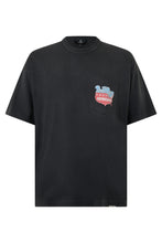 Load image into Gallery viewer, Black comfortable T-shirt with stylish logo
