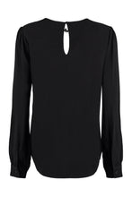 Load image into Gallery viewer, Logo detail crêpe blouse
