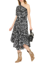 Load image into Gallery viewer, Printed one-shoulder dress
