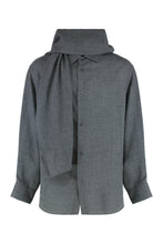 Load image into Gallery viewer, George shirt with detachable wool scarf
