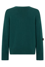 Load image into Gallery viewer, Wool sweater mixed with cashmere with floral applications
