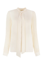 Load image into Gallery viewer, Pussy-bow collar shirt
