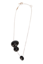 Load image into Gallery viewer, Necklace with pendant in metal and ebony wood
